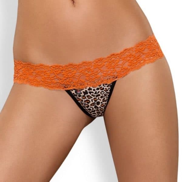 OBSESSIVE LACEA THONG DUOPACK ANIMAL PRINTS - L/XL - OBSESSIVE PANTIES / TANGAS