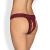 OBSESSIVE - MIAMOR CROTHLESS THONG RUBY S/M - OBSESSIVE PANTIES / TANGAS